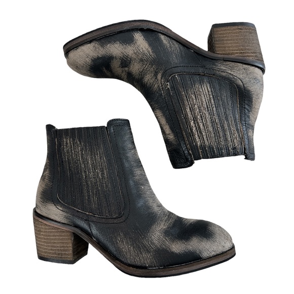 Roan Barcelona Black Buff Scratch Chelsea Boots Size 7 - Picture 6 of 14